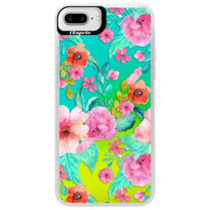 Neonové pouzdro Blue iSaprio - Flower Pattern 01 - iPhone 7 Plus