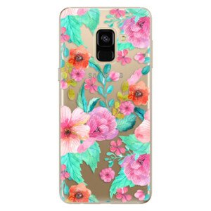 Odolné silikonové pouzdro iSaprio - Flower Pattern 01 - Samsung Galaxy A8 2018