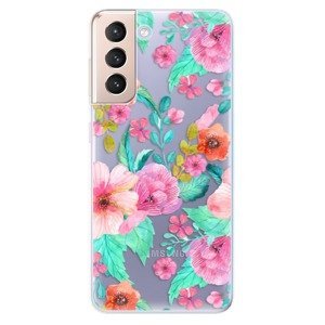 Odolné silikonové pouzdro iSaprio - Flower Pattern 01 - Samsung Galaxy S21