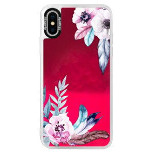 Neonové pouzdro Pink iSaprio - Flower Pattern 04 - iPhone XS