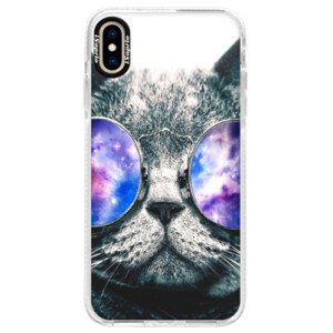 Silikonové pouzdro Bumper iSaprio - Galaxy Cat - iPhone XS Max