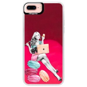 Neonové pouzdro Pink iSaprio - Girl Boss - iPhone 7 Plus