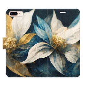 Flipové pouzdro iSaprio - Gold Flowers - iPhone 7 Plus