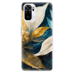 Odolné silikonové pouzdro iSaprio - Gold Petals - Xiaomi Redmi Note 10 / Note 10S