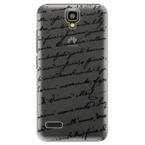 Plastové pouzdro iSaprio - Handwriting 01 - black - Huawei Ascend Y5