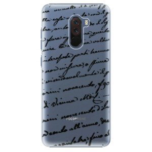 Plastové pouzdro iSaprio - Handwriting 01 - black - Xiaomi Pocophone F1