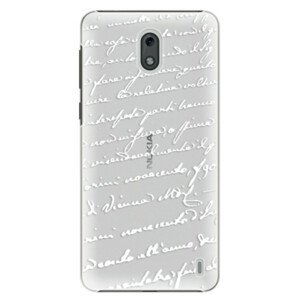 Plastové pouzdro iSaprio - Handwriting 01 - white - Nokia 2