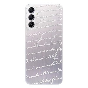 Odolné silikonové pouzdro iSaprio - Handwriting 01 - white - Samsung Galaxy A14 / A14 5G