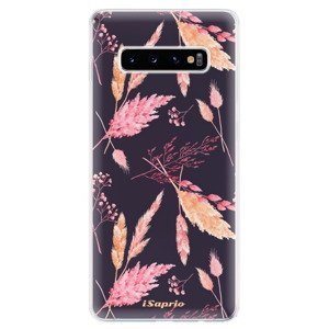 Odolné silikonové pouzdro iSaprio - Herbal Pattern - Samsung Galaxy S10+