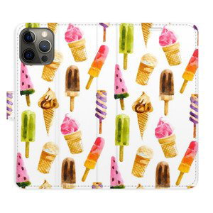 Flipové pouzdro iSaprio - Ice Cream Pattern - iPhone 12/12 Pro