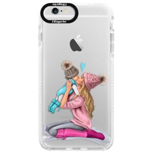 Silikonové pouzdro Bumper iSaprio - Kissing Mom - Blond and Boy - iPhone 6 Plus/6S Plus