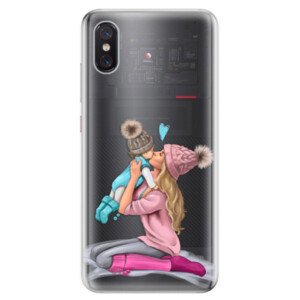 Odolné silikonové pouzdro iSaprio - Kissing Mom - Blond and Boy - Xiaomi Mi 8 Pro