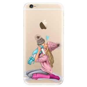 Odolné silikonové pouzdro iSaprio - Kissing Mom - Blond and Boy - iPhone 6/6S