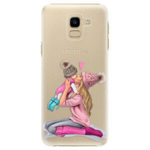 Plastové pouzdro iSaprio - Kissing Mom - Blond and Girl - Samsung Galaxy J6