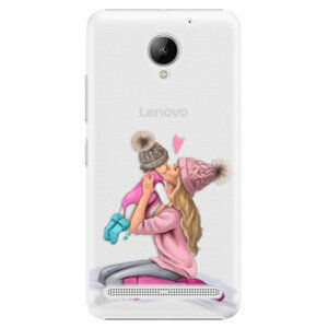 Plastové pouzdro iSaprio - Kissing Mom - Blond and Girl - Lenovo C2