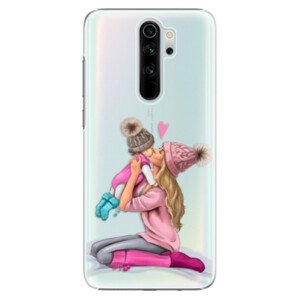 Plastové pouzdro iSaprio - Kissing Mom - Blond and Girl - Xiaomi Redmi Note 8 Pro