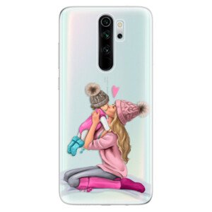 Odolné silikonové pouzdro iSaprio - Kissing Mom - Blond and Girl - Xiaomi Redmi Note 8 Pro