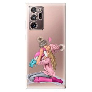 Odolné silikonové pouzdro iSaprio - Kissing Mom - Blond and Girl - Samsung Galaxy Note 20 Ultra