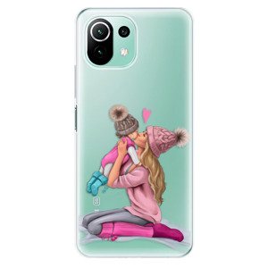 Odolné silikonové pouzdro iSaprio - Kissing Mom - Blond and Girl - Xiaomi Mi 11 Lite