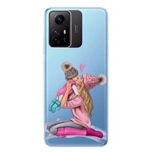 Odolné silikonové pouzdro iSaprio - Kissing Mom - Blond and Girl - Xiaomi Redmi Note 12S