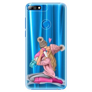 Plastové pouzdro iSaprio - Kissing Mom - Blond and Girl - Huawei Y7 Prime 2018