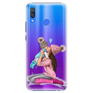 Plastové pouzdro iSaprio - Kissing Mom - Brunette and Boy - Huawei Y9 2019