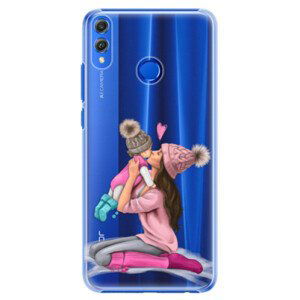 Plastové pouzdro iSaprio - Kissing Mom - Brunette and Girl - Huawei Honor 8X