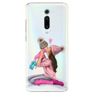 Plastové pouzdro iSaprio - Kissing Mom - Brunette and Girl - Xiaomi Mi 9T Pro