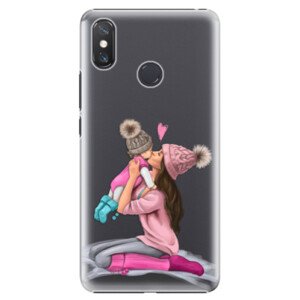 Plastové pouzdro iSaprio - Kissing Mom - Brunette and Girl - Xiaomi Mi Max 3