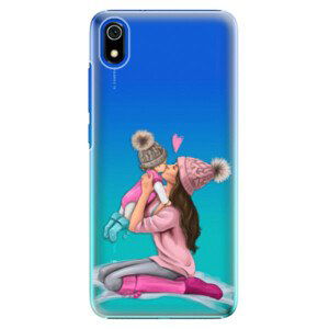 Plastové pouzdro iSaprio - Kissing Mom - Brunette and Girl - Xiaomi Redmi 7A