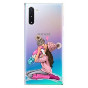Odolné silikonové pouzdro iSaprio - Kissing Mom - Brunette and Girl - Samsung Galaxy Note 10