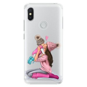 Plastové pouzdro iSaprio - Kissing Mom - Brunette and Girl - Xiaomi Redmi S2