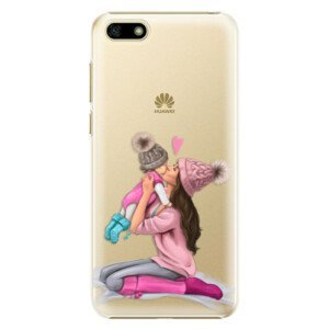 Plastové pouzdro iSaprio - Kissing Mom - Brunette and Girl - Huawei Y5 2018