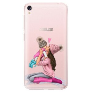 Plastové pouzdro iSaprio - Kissing Mom - Brunette and Girl - Asus ZenFone Live ZB501KL