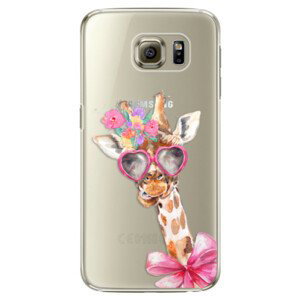 Plastové pouzdro iSaprio - Lady Giraffe - Samsung Galaxy S6 Edge