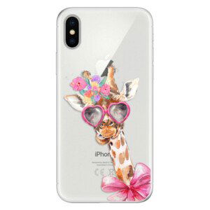 Silikonové pouzdro iSaprio - Lady Giraffe - iPhone X