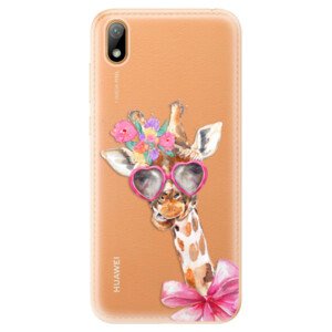 Odolné silikonové pouzdro iSaprio - Lady Giraffe - Huawei Y5 2019