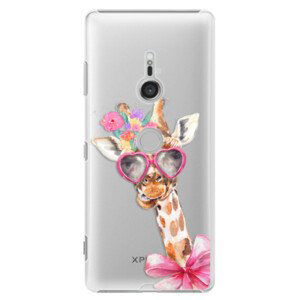 Plastové pouzdro iSaprio - Lady Giraffe - Sony Xperia XZ3