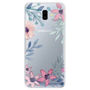 Odolné silikonové pouzdro iSaprio - Leaves and Flowers - Samsung Galaxy J6+