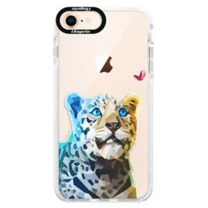Silikonové pouzdro Bumper iSaprio - Leopard With Butterfly - iPhone 8