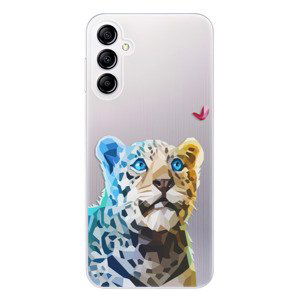 Odolné silikonové pouzdro iSaprio - Leopard With Butterfly - Samsung Galaxy A14 / A14 5G