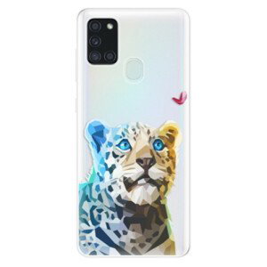 Odolné silikonové pouzdro iSaprio - Leopard With Butterfly - Samsung Galaxy A21s