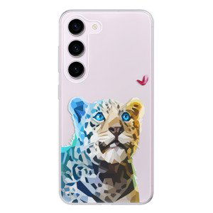 Odolné silikonové pouzdro iSaprio - Leopard With Butterfly - Samsung Galaxy S23 5G