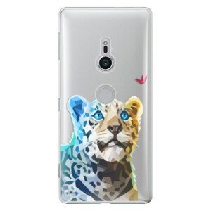 Plastové pouzdro iSaprio - Leopard With Butterfly - Sony Xperia XZ2