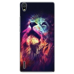 Plastové pouzdro iSaprio - Lion in Colors - Huawei Ascend P7