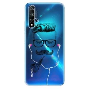 Odolné silikonové pouzdro iSaprio - Man With Headphones 01 - Huawei Nova 5T