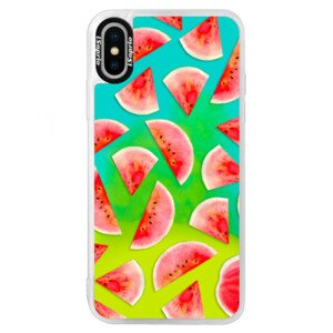 Neonové pouzdro Blue iSaprio - Melon Pattern 02 - iPhone XS