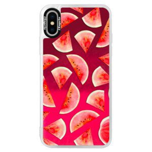 Neonové pouzdro Pink iSaprio - Melon Pattern 02 - iPhone XS