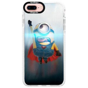 Silikonové pouzdro Bumper iSaprio - Mimons Superman 02 - iPhone 7 Plus
