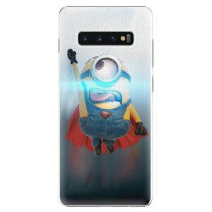Plastové pouzdro iSaprio - Mimons Superman 02 - Samsung Galaxy S10+